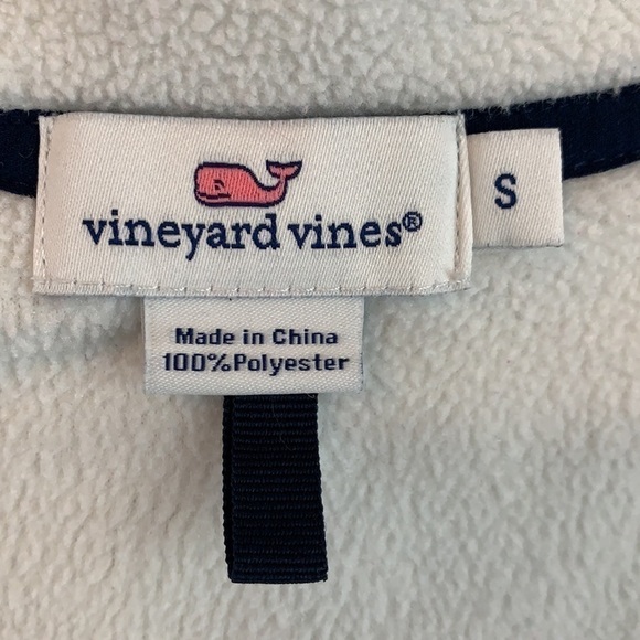 Vineyard Vines White Polar Fleece Vest - Picture 9 of 10